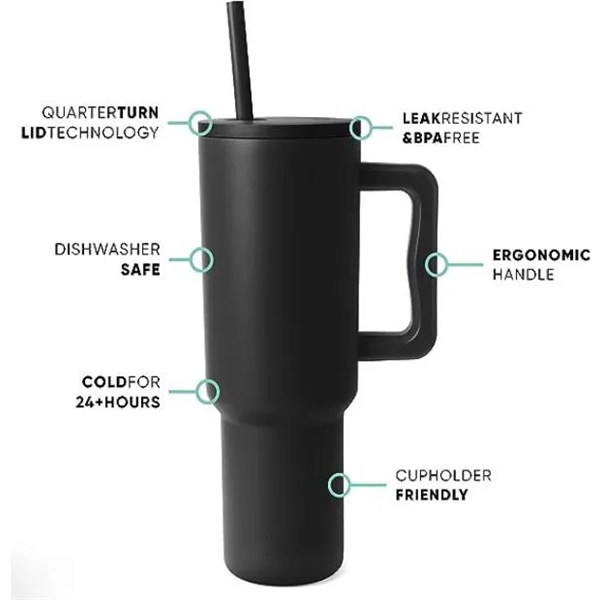 Simple modern 40 oz tumbler water cup - Simple modern 40 oz tumbler water cup - Image 4 of 24