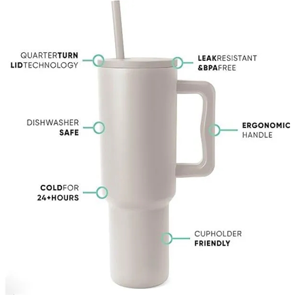 Simple modern 40 oz tumbler water cup - Simple modern 40 oz tumbler water cup - Image 11 of 24