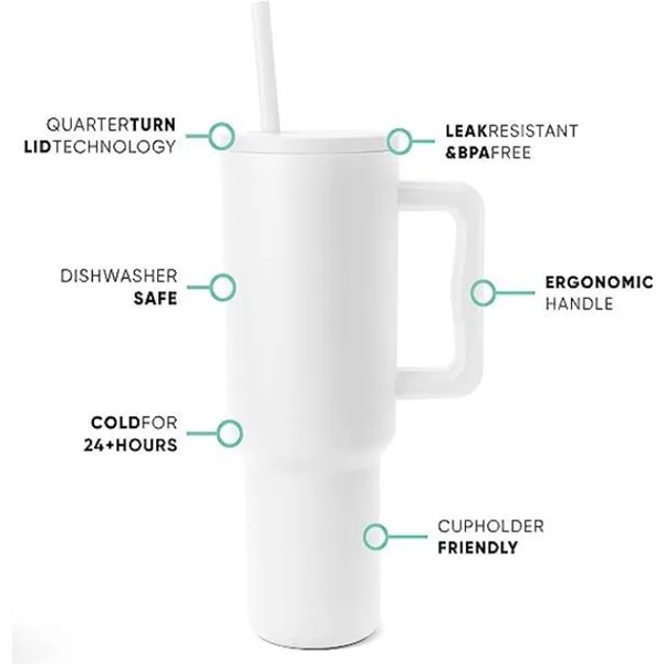 Simple modern 40 oz tumbler water cup - Simple modern 40 oz tumbler water cup - Image 12 of 24