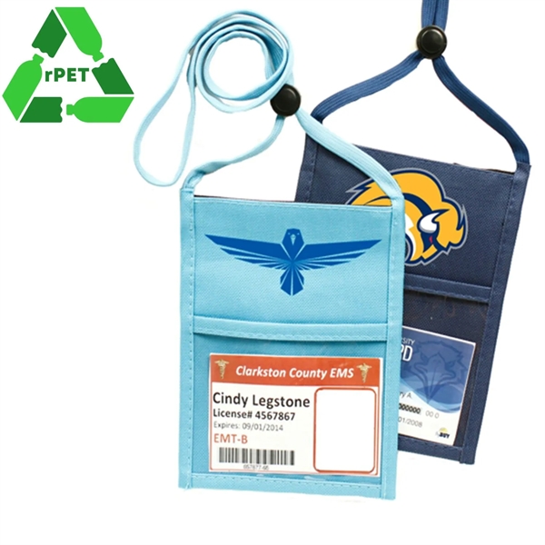 Recycled Neck wallet Event Pouch w/ Three Pockets