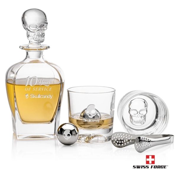 Delrina Skull Decanter Set & Ice Balls