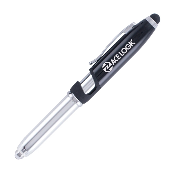 Vivano Tech 4-in-1 Pen, Stylus, LED Flashlight, Phone Stand - Vivano Tech 4-in-1 Pen, Stylus, LED Flashlight, Phone Stand - Image 1 of 1