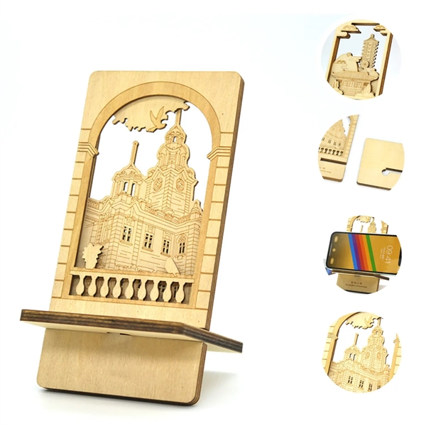 Engraving Wooden Mobile Phone Holder - Engraving Wooden Mobile Phone Holder - Image 0 of 5