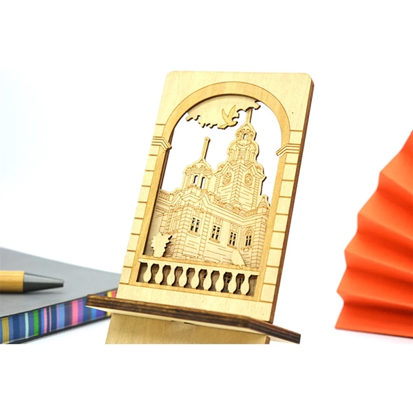 Engraving Wooden Mobile Phone Holder - Engraving Wooden Mobile Phone Holder - Image 2 of 5