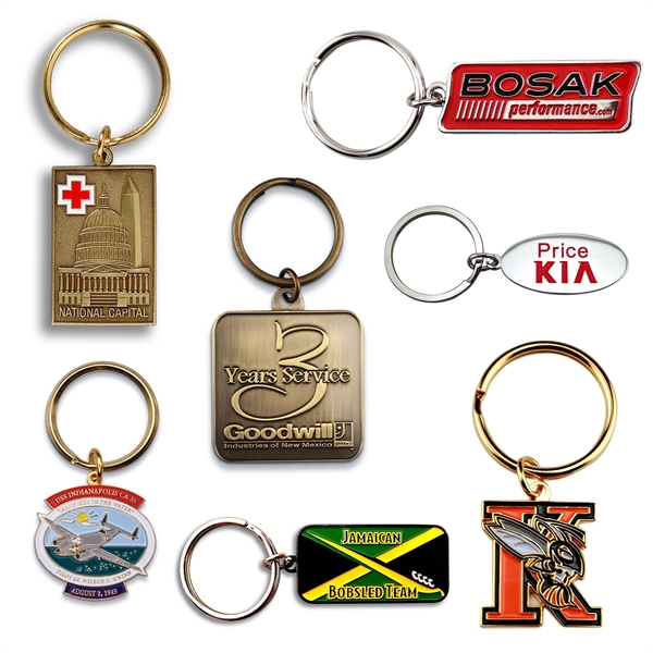 Custom Brass Key Chain, Die Struck w/ Soft Enamel Color - Custom Brass Key Chain, Die Struck w/ Soft Enamel Color - Image 9 of 9