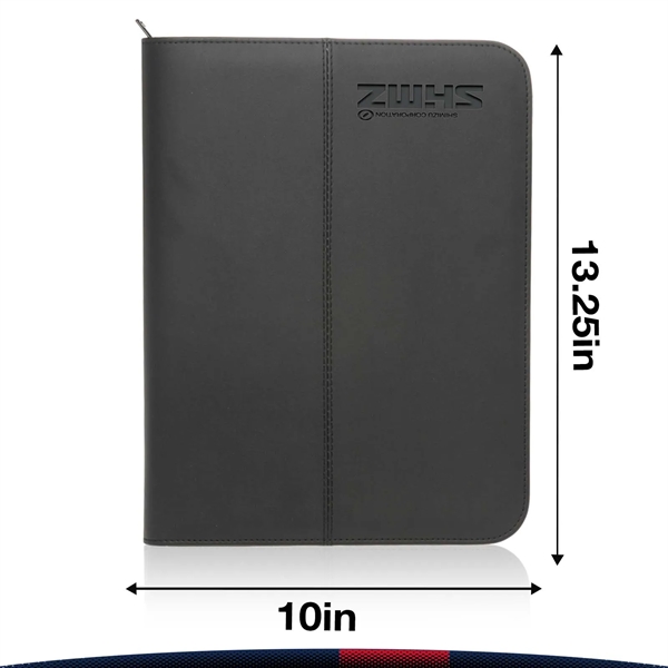 Akine Zippered Leather Portfolios - Akine Zippered Leather Portfolios - Image 2 of 3