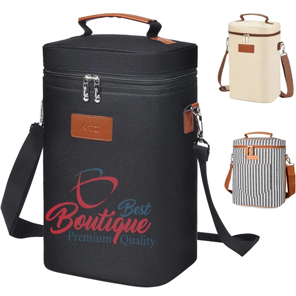 Wine Insulated Tote Bag for 4 Bottles Cooler Carrying Case - Wine Insulated Tote Bag for 4 Bottles Cooler Carrying Case - Image 0 of 6
