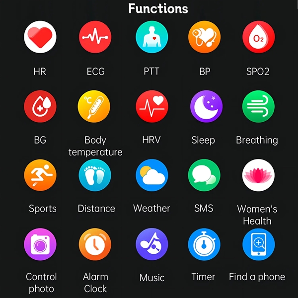 ECG Health and Fitness Smartwatch - ECG Health and Fitness Smartwatch - Image 2 of 4