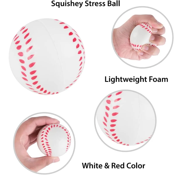 Mini Baseball Squeeze Foam Ball Stress Reliever - Mini Baseball Squeeze Foam Ball Stress Reliever - Image 2 of 3