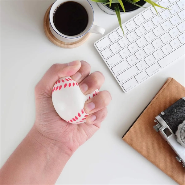 Mini Baseball Squeeze Foam Ball Stress Reliever - Mini Baseball Squeeze Foam Ball Stress Reliever - Image 3 of 3