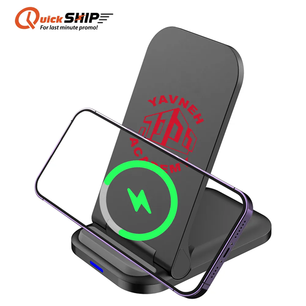 Peoria 15W Foldable Wireless Charger Stand - Peoria 15W Foldable Wireless Charger Stand - Image 0 of 9