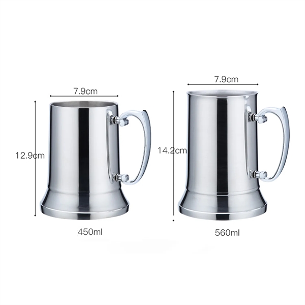 15Oz Stainless Steel Beer Mug - 15Oz Stainless Steel Beer Mug - Image 1 of 4