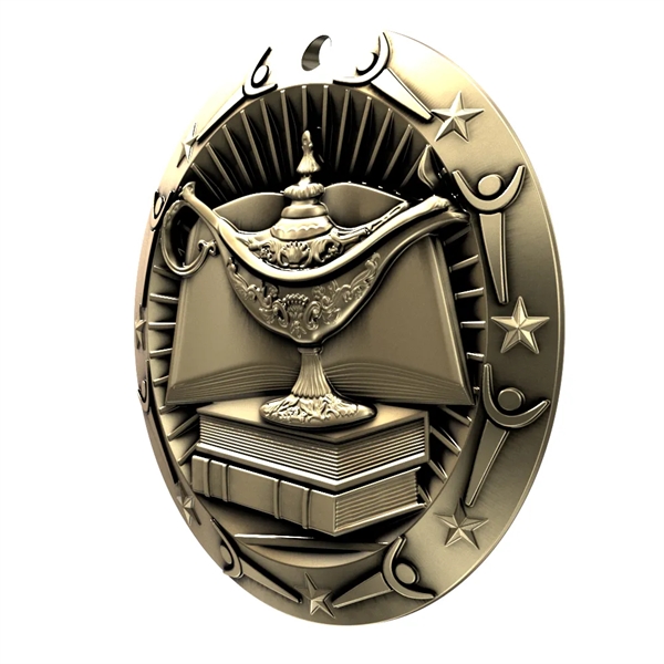 3'' World Class Book & Lamp Medal - 3'' World Class Book & Lamp Medal - Image 3 of 7