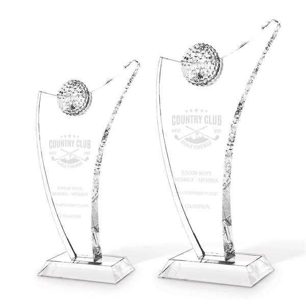 Fantasia Crystal Golf Trophy - Elegant Sculptural Design - Fantasia Crystal Golf Trophy - Elegant Sculptural Design - Image 3 of 3