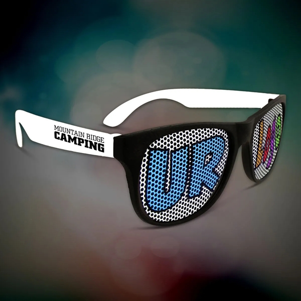 Custom Neon Billboard Sunglasses Printed Lenses, Imprinted - Custom Neon Billboard Sunglasses Printed Lenses, Imprinted - Image 1 of 8