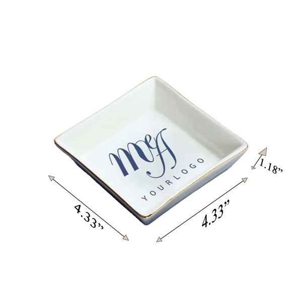 Porcelain Desktop Ornaments Storage Tray Customizable