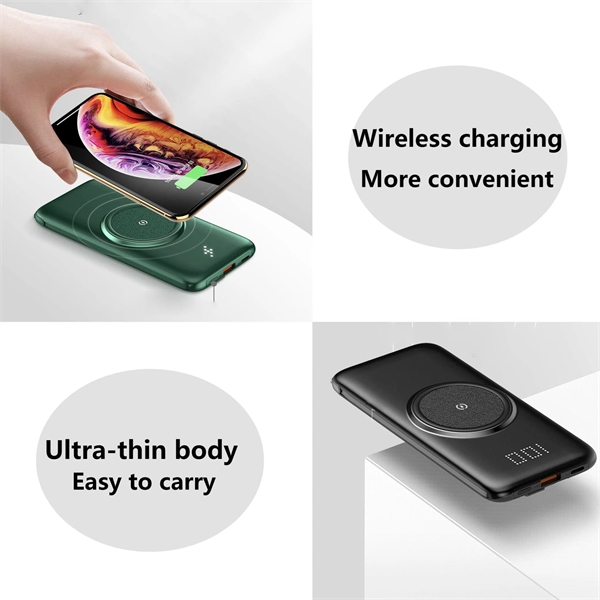 10000Mah Wireless Portable Charger Bank - 10000Mah Wireless Portable Charger Bank - Image 3 of 4
