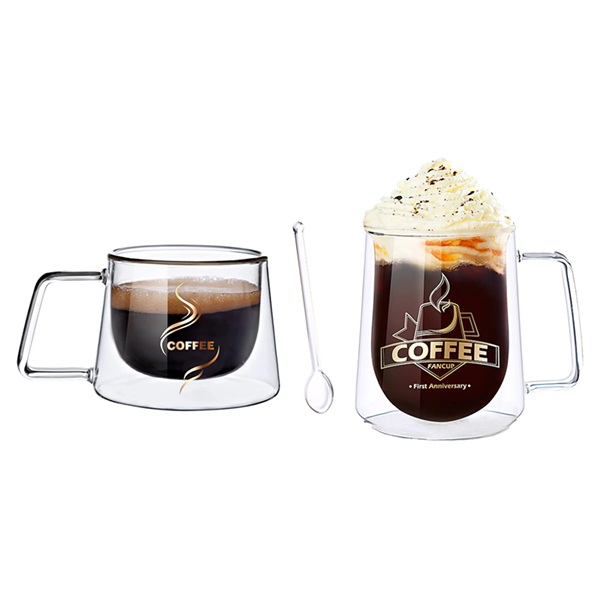Double Wall Glass Coffee Cup - Double Wall Glass Coffee Cup - Image 0 of 2