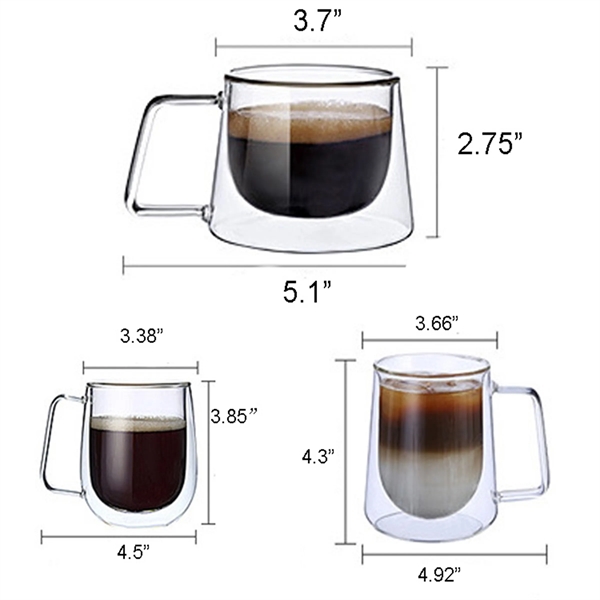 Double Wall Glass Coffee Cup - Double Wall Glass Coffee Cup - Image 1 of 2
