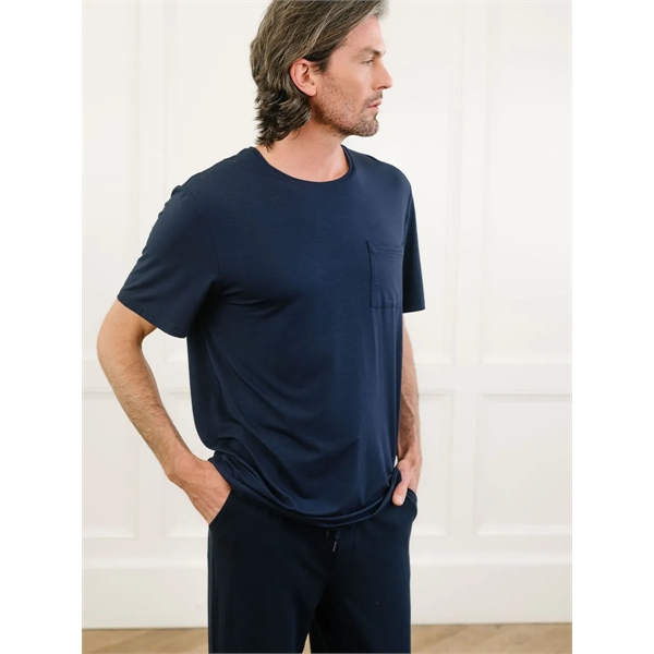 Men's Stretch-Knit Bamboo Lounge Tee - Men's Stretch-Knit Bamboo Lounge Tee - Image 4 of 5