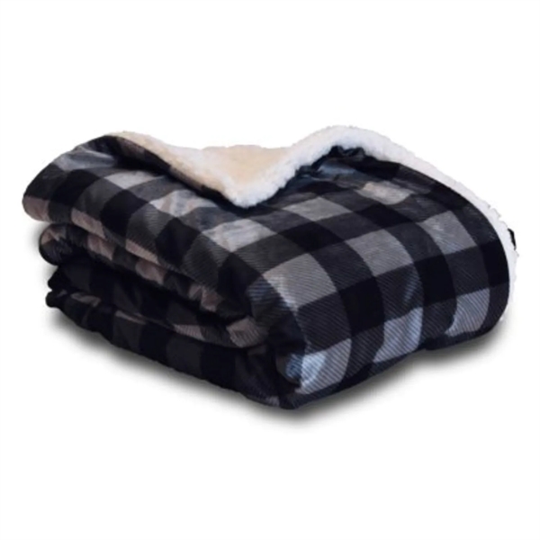 Mink Sherpa Blankets Plaid - Mink Sherpa Blankets Plaid - Image 2 of 6