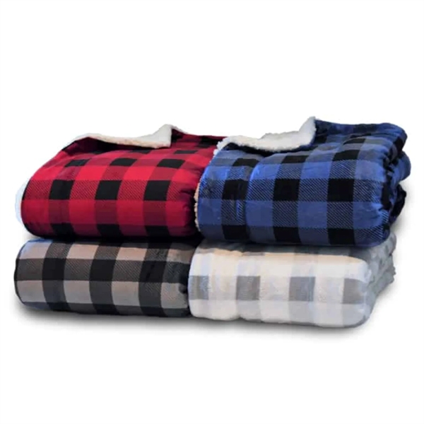 Mink Sherpa Blankets Plaid - Mink Sherpa Blankets Plaid - Image 6 of 6