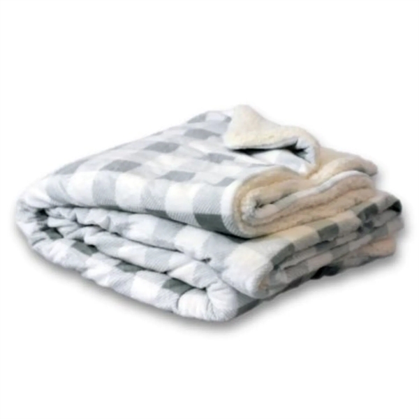 Mink Sherpa Blankets Plaid - Mink Sherpa Blankets Plaid - Image 5 of 6