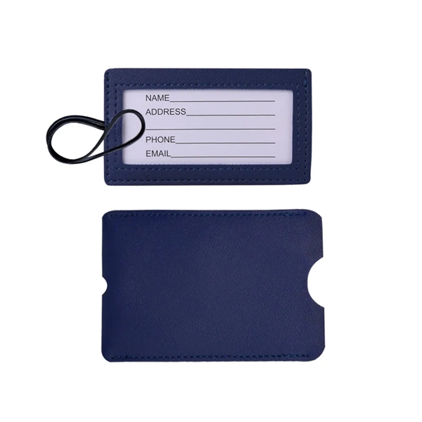 Vegan Leather Luggage Tag with Loop Strap - Vegan Leather Luggage Tag with Loop Strap - Image 9 of 27