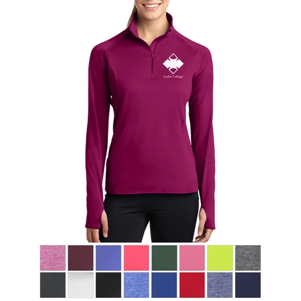 Sport-Tek® Ladies' Sport-Wick® Stretch Full-Zip Jacket - Sport-Tek® Ladies' Sport-Wick® Stretch Full-Zip Jacket - Image 0 of 15