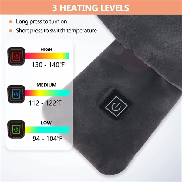 USB Heated Scarf Neck Heating Pad Wrap with Power Bank - USB Heated Scarf Neck Heating Pad Wrap with Power Bank - Image 3 of 6