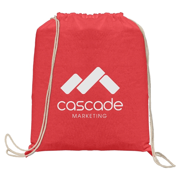 Java - 5 oz Natural Cotton Drawstring Backpack - Java - 5 oz Natural Cotton Drawstring Backpack - Image 4 of 5