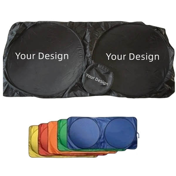 Foldable Double Circle Auto Sun Shield - Foldable Double Circle Auto Sun Shield - Image 0 of 2