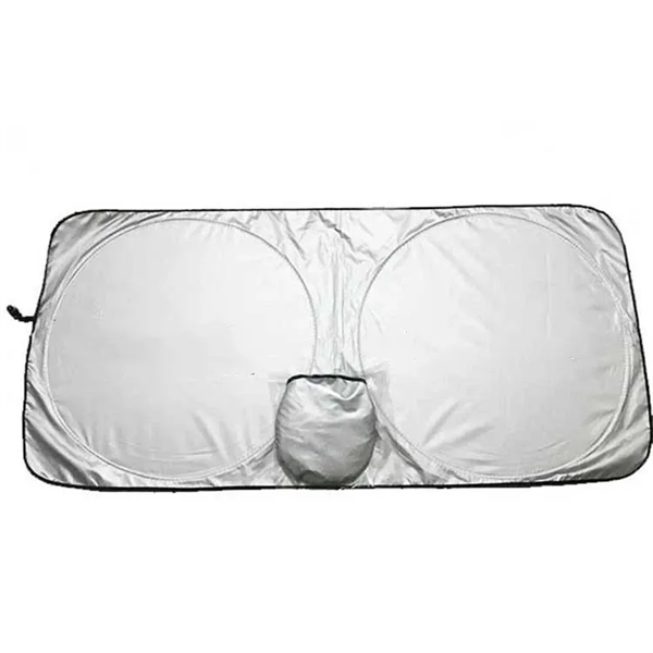 Foldable Double Circle Auto Sun Shield - Foldable Double Circle Auto Sun Shield - Image 1 of 2