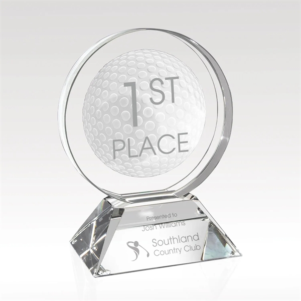 Crystal Sphere Award - 9" H - Optical - Golf Glow - Crystal Sphere Award - 9" H - Optical - Golf Glow - Image 0 of 0