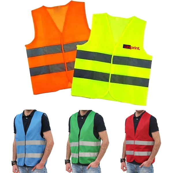 Safety Warning Reflective Vest - Safety Warning Reflective Vest - Image 0 of 3