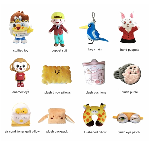 MOQ 50 Full Custom Short Plush Pet Doll