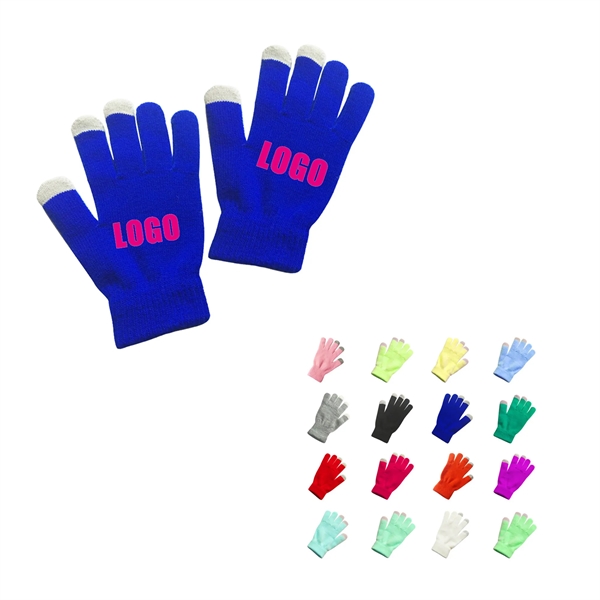 MOQ 50 Acrylic Touch Screen Knit Gloves - MOQ 50 Acrylic Touch Screen Knit Gloves - Image 0 of 4