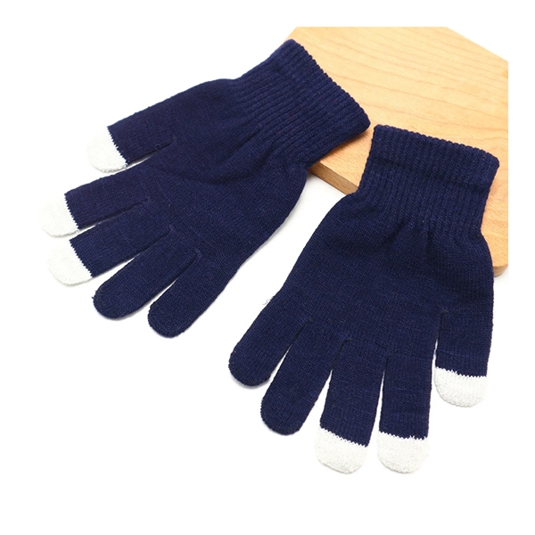 MOQ 50 Acrylic Touch Screen Knit Gloves - MOQ 50 Acrylic Touch Screen Knit Gloves - Image 2 of 4