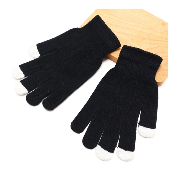 MOQ 50 Acrylic Touch Screen Knit Gloves - MOQ 50 Acrylic Touch Screen Knit Gloves - Image 4 of 4