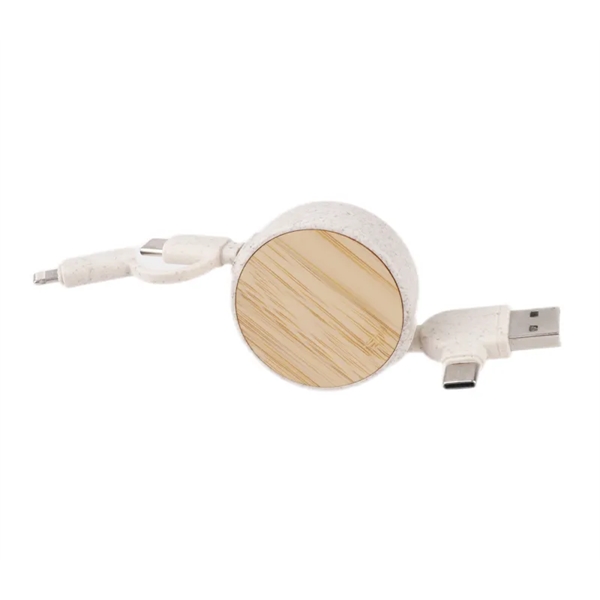 6-in-1 Eco-friendly Retractable Charging Cable - 6-in-1 Eco-friendly Retractable Charging Cable - Image 0 of 4