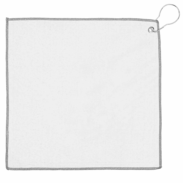 12x12 Recycled Golf Towel with Carabiner - 12x12 Recycled Golf Towel with Carabiner - Image 4 of 10