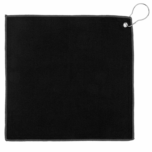 12x12 Recycled Golf Towel with Carabiner - 12x12 Recycled Golf Towel with Carabiner - Image 8 of 10