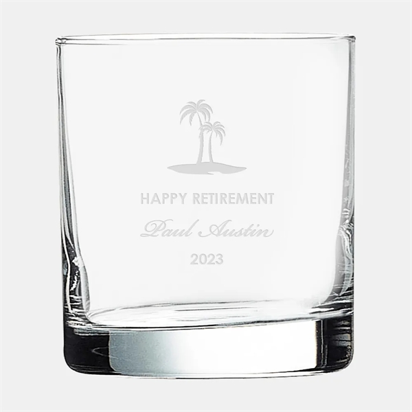 Custom On The Rocks Cylinder Glass, 10.5oz