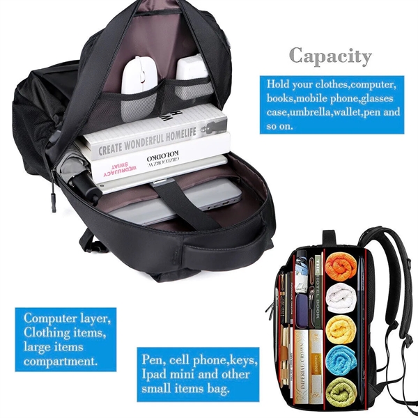 Business USB 15.6 inch Travel Laptop Backpack - Business USB 15.6 inch Travel Laptop Backpack - Image 2 of 5