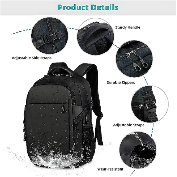 Business USB 15.6 inch Travel Laptop Backpack - Business USB 15.6 inch Travel Laptop Backpack - Image 4 of 5