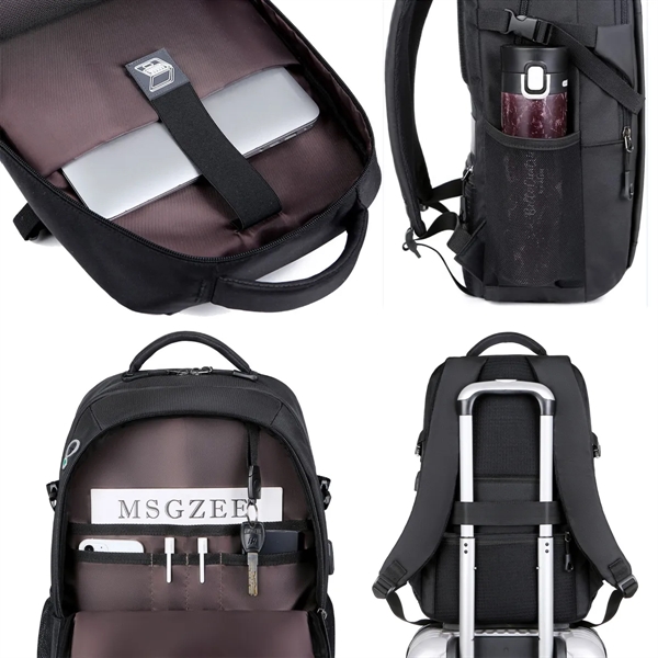 Business USB 15.6 inch Travel Laptop Backpack - Business USB 15.6 inch Travel Laptop Backpack - Image 5 of 5