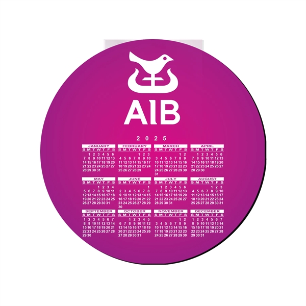 8" Round Hard Surface Calendar Mouse Pad Rubber Base 1/16 - 8" Round Hard Surface Calendar Mouse Pad Rubber Base 1/16 - Image 0 of 1