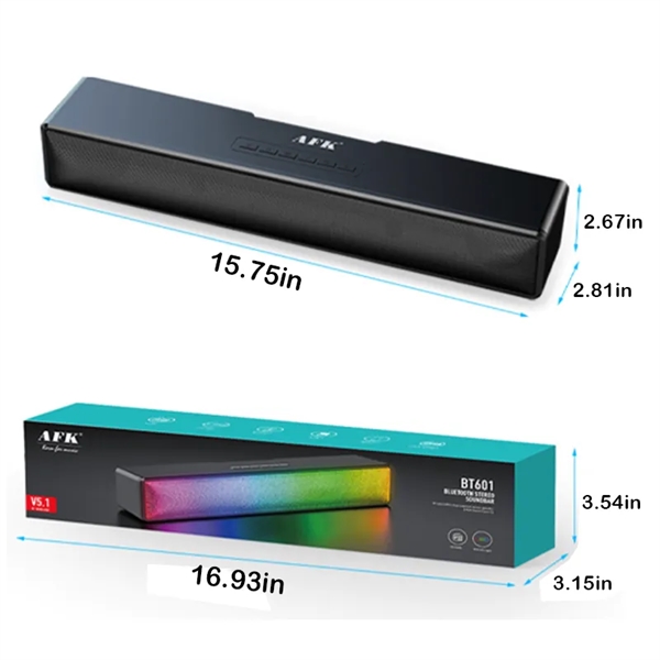 LED RGB Wireless Sound Bar For PC TV - LED RGB Wireless Sound Bar For PC TV - Image 4 of 4