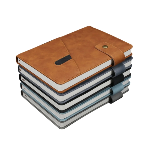 Leather Cover Notebook w/  Phone Pocket - Leather Cover Notebook w/  Phone Pocket - Image 2 of 4