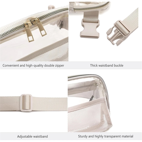 Stadium Approved Adjustable Strap Clear Belt Bag - Stadium Approved Adjustable Strap Clear Belt Bag - Image 2 of 3